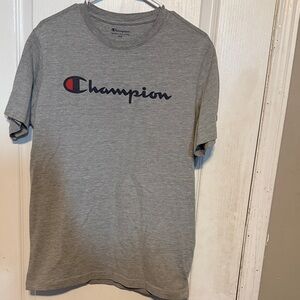 Champion Men's Gray Logo Tee